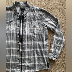 O’Neil Mens Black and White Flannel Size Medium